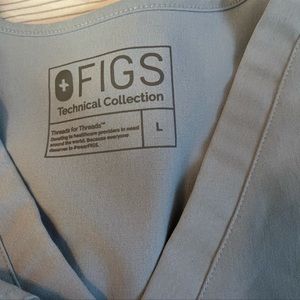 Figs dusty blue scrub top